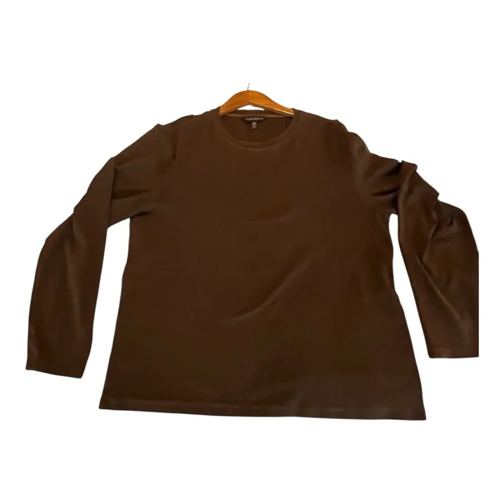 Banana Republic Brown Pima‎ Cotton Long Sleeve Pullover Shirt Men’s Size Xl